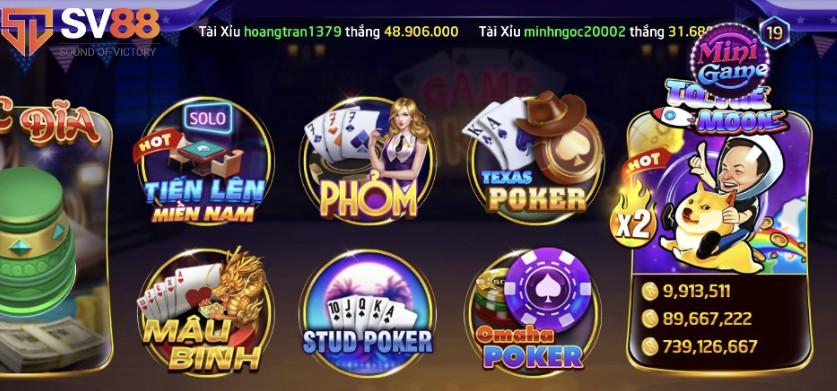 Giới Thiệu Tổng Quan Về Game Bài SV88