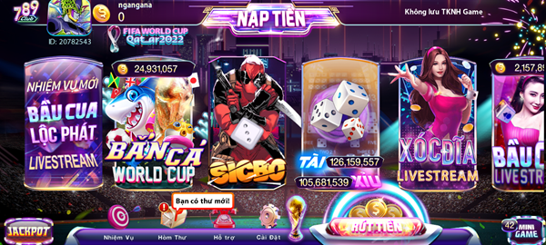 Trải nghiệm 789Club với đa dạng game