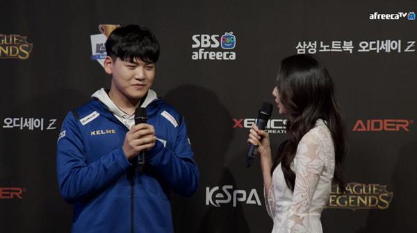 Gumayusi phỏng vấn tại Kespa Cup 2018