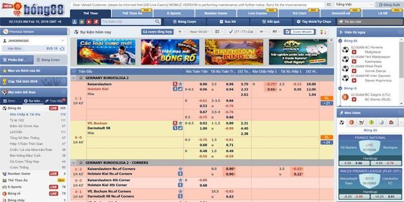 Những đặc điểm nổi bật nhất của trang chủ Bong88