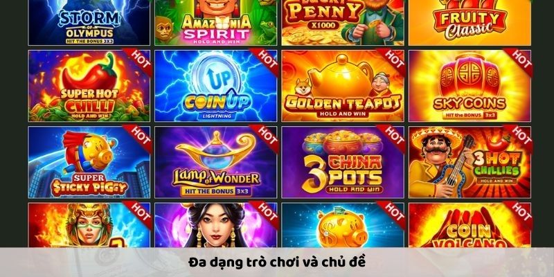 Đa dạng trò chơi và chủ đề