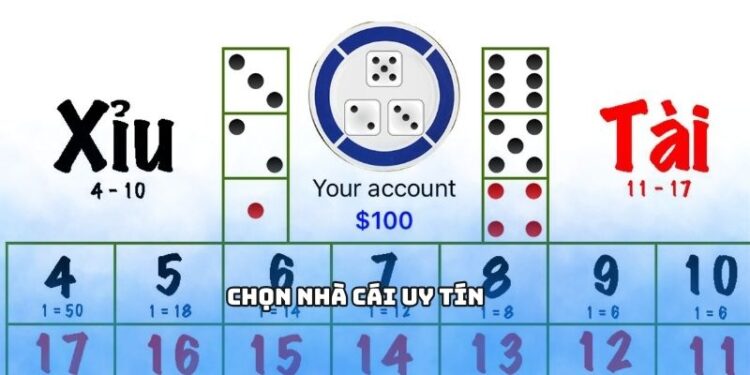 Chọn nhà cái uy tín để chơi game Tài Xỉu