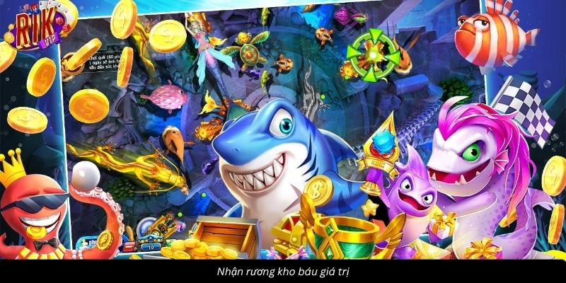 Vương quốc hải tặc săn cá mập nhận rương kho báu giá trị