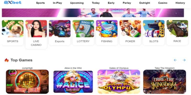Kho game đa dạng tại 8xbet nhất 2025